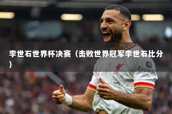 李世石世界杯决赛(击败世界冠军李世石比分)