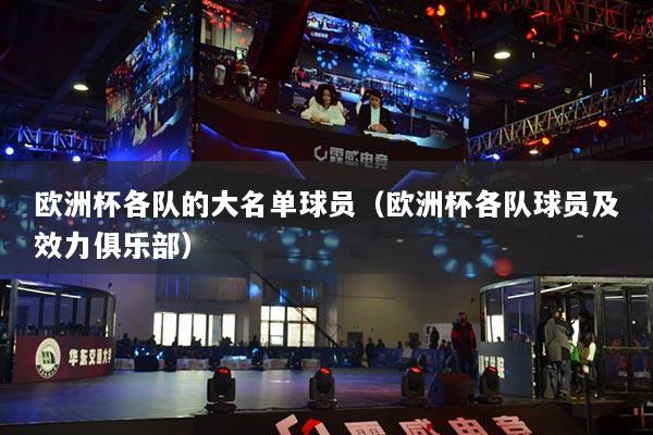 欧洲杯各队的大名单球员(欧洲杯各队球员及效力俱乐部)